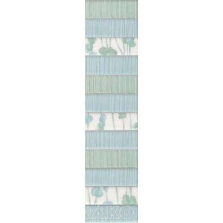 Listela Rako Samba WLAK4001 modrá-zelená, 7,8x33cm