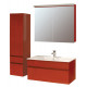 Dřevojas Lagonda SZ 90 koupelnová skříňka s umyvadlem, červená