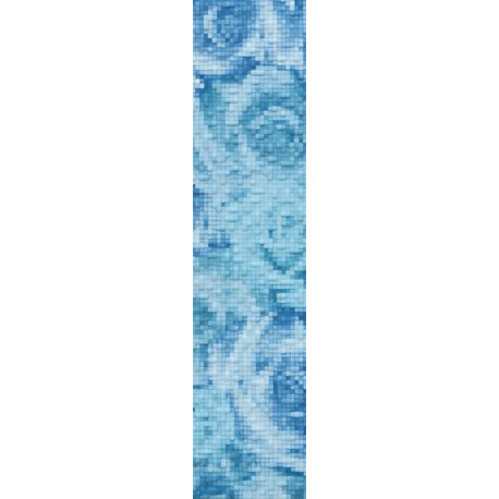 Listela Rako Orchidea WLAMC003 modrá, 9x40cm